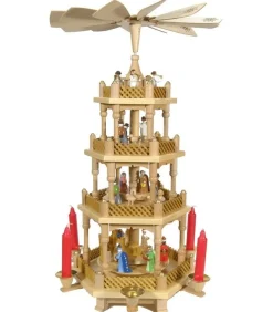 La Weihnachtspyramid Allemande De Reference A 3 Etages