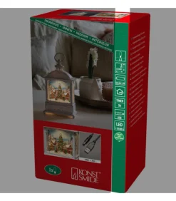 Lanterne De Noël Blanche, Village De Noël Avec Sapin