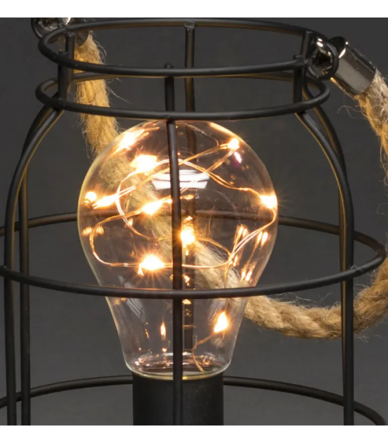 Lanterne Lumineuse A Led En Metal, Ronde, 18 Cm