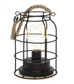 Lanterne Lumineuse A Led En Metal, Ronde, 18 Cm