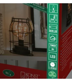 Lanterne Lumineuse A Led En Metal, Ronde, 18 Cm