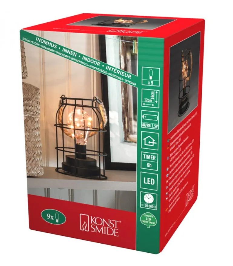 Lanterne Lumineuse A Led En Metal, Ronde, 18 Cm