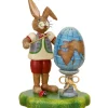 Lapin De Paques En Bois Ecolier Et Mappemonde