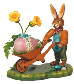 Lapin De Paques En Bois Et Poussins