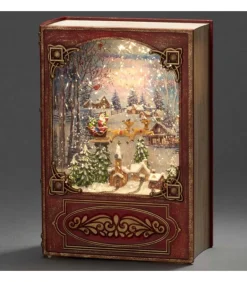 Livre De Noël Lanterne À Neige, Père Noël Dans Un Traineau
