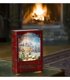 Livre De Noël Lanterne À Neige, Père Noël Dans Un Traineau