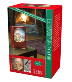 Livre De Noël Lanterne À Neige, Père Noël Dans Un Traineau