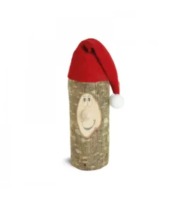 Lutin Père Noël En Bois Avec Bonnet Rouge, 10 Cm