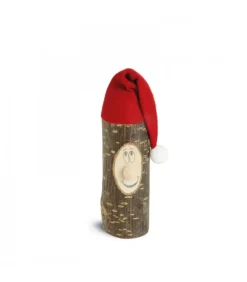 Lutin Père Noël En Bois Avec Bonnet Rouge, 8 Cm