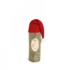 Lutin Père Noël En Bois Avec Bonnet Rouge, 6 Cm