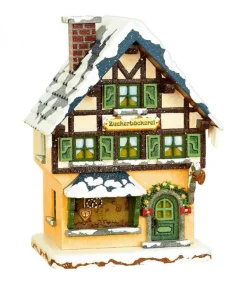 Maison Eclairee Pour Figurine De Noël Miniature Winterkinder, La Patisserie