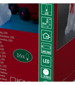 Ours Lumineux A Led En Acrylique Avec Ruban Rouge, 18 Cm