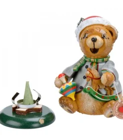 Ourson Brule-Encens Avec Cheval De Bois Et Toupie