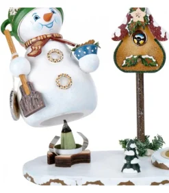 Personnage Porte Encens Bonhomme De Neige Avec Bougeoir