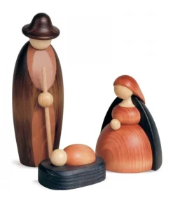 Personnages Grande Crèche De Noël : Enfant Jesus, Joseph, Marie, 17 Cm