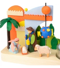 Petit Carrousel En Bois Crèche De Noël