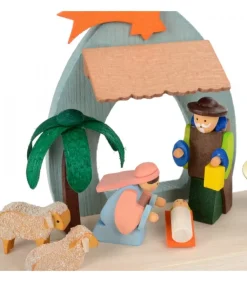 Petite Crèche De Noël Pour Enfant Avec Bougeoir