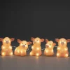Petits Cochons Roses Lumineux En Acrylique Led 12,5 Cm, Lot De 5