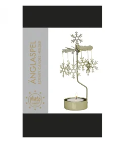 Photophore Noël Flocons De Neige Dores