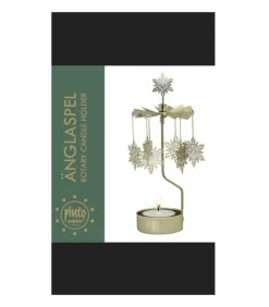 Photophore Noël Flocons Dores