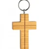Porte Cle Croix En Bois De Cerisier Avec Croix, 5 Cm
