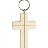 Porte-Clés Croix En Bois Avec Croix, 5 Cm