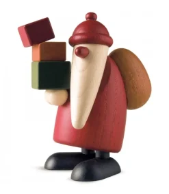 Père Noël En Bois Et Cadeaux