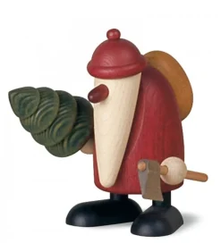 Père Noël En Bois Et Sapin