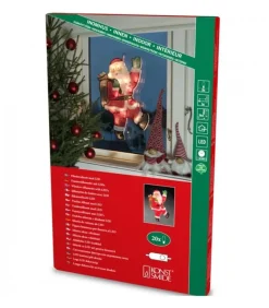 Père Noël Lumineux Qui Salue