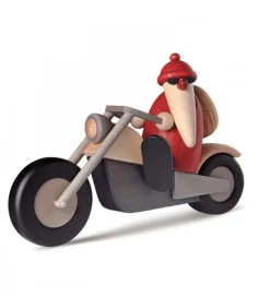 Père Noël Rouge A Moto