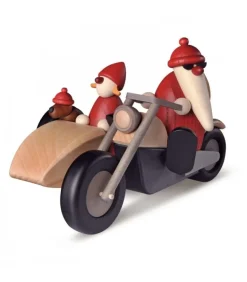 Père Noël Rouge En Side-Car