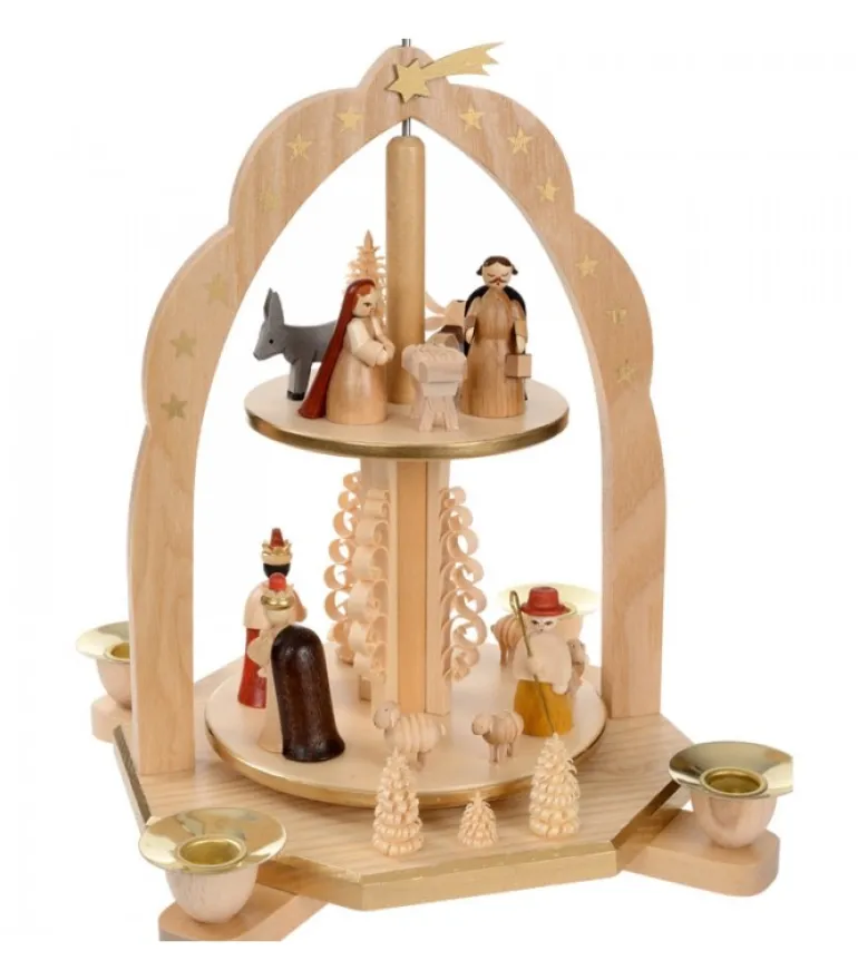 Pyramide Avec Scene De Crèche De Noël Complete