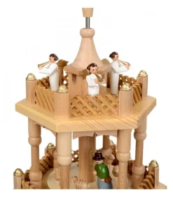 Pyramide De Noël 2 Etages Avec Personnages Couleur