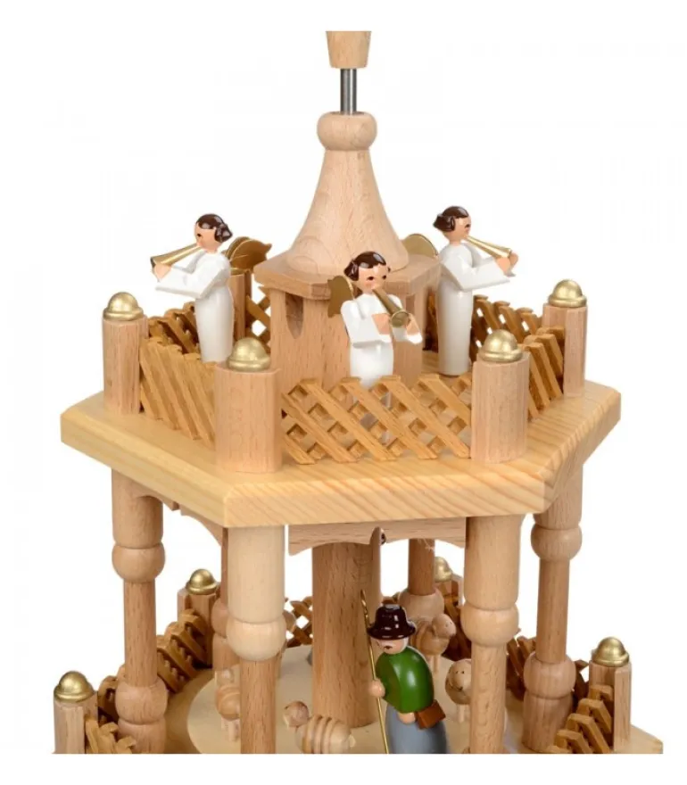 Pyramide De Noël 2 Etages Avec Personnages Couleur