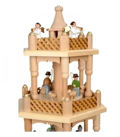 Pyramide De Noël 2 Etages Avec Personnages Couleur