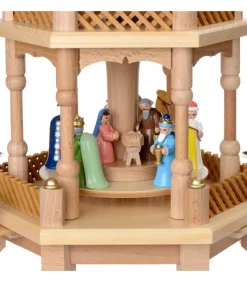 Pyramide De Noël 2 Etages Avec Personnages Couleur