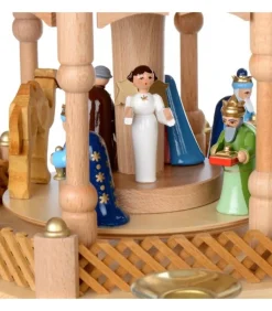 Pyramide De Noël 2 Etages Avec Personnages Couleur