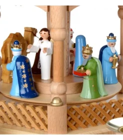 Pyramide De Noël 2 Etages Avec Personnages Couleur