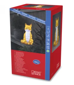 Renard Lumineux A Led En Acrylique, 40 Cm