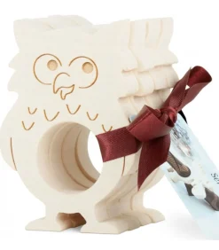 Rond De Serviette Bois Naturel Chouette