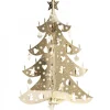Sapin De Noël Design, Metal Dore, 19 Cm