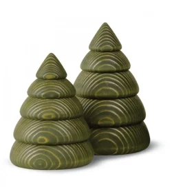 Sapin De Noël En Bois Design, 11,5 Cm, Vert