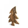 Sapin En Bois, Forme Penchee, 18 Cm