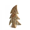 Sapin En Bois, Forme Penchee, 21 Cm