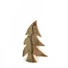 Sapin En Bois, Forme Penchee, 12 Cm