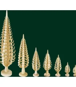 Sapin Noël Bois Sculpte, 16 Cm