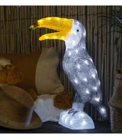 Toucan Lumineux 48 Cm En Acrylique, 56 Diodes Blanc Chaud