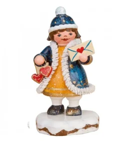 Village De Noël Miniature, Figurine Ange Lettre Avec Coeur