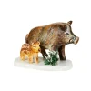 Village De Noël Miniature, Sanglier Et Marcassin