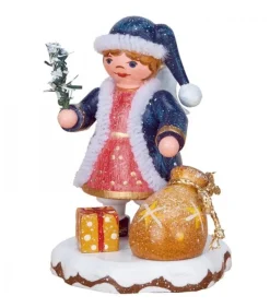 Village De Noël Miniature, Figurine Ange Sac A Jouets